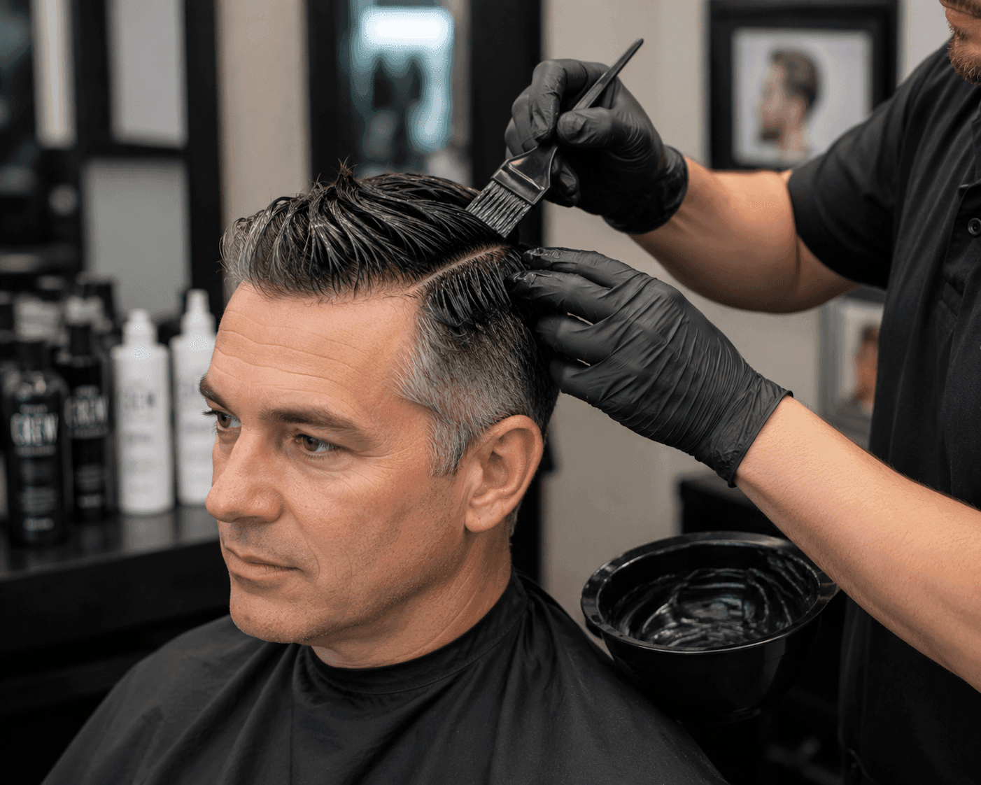 Haircut & Color (Black & Brown)